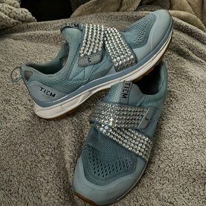 Custom Dyed & Jeweled Tiem Slipstream Indoor Spin Shoes WITH SPD CLIPS
